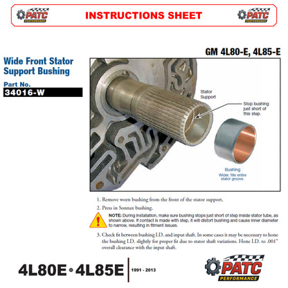 4L80E 4L85E Performance WIDE Stator Bushing - Sonnax 34016-W