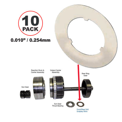 4L80E 4L85E Rear End-Play Shim 0.010" (10-pack) - Sonnax 34500-Z