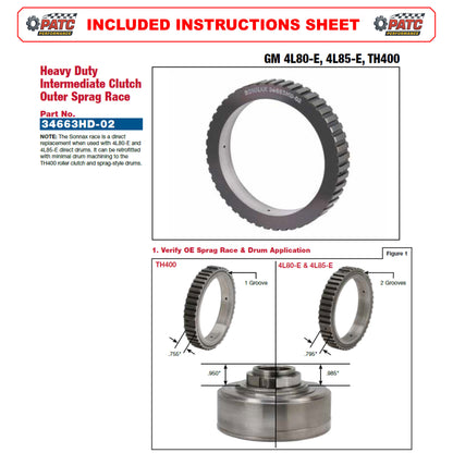 TH400 4L80E Intermediate Sprag Race Extreme Duty - Sonnax 34663HD-02