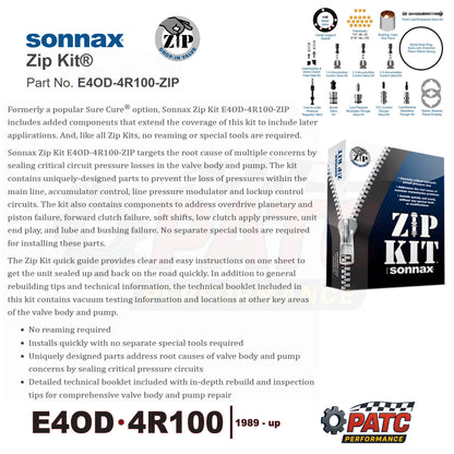 E4OD 4R100 Performance Transmission Zip Kit® | Sonnax E4OD-4R100-ZIP