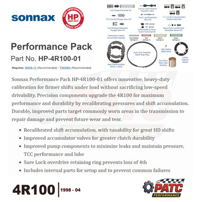 4R100 Sonnax Performance Sure Cure Kit | Sonnax HP-4R100-01