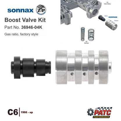 C6 Transmission Boost Valve Kit - GAS Ratio  | Sonnax 36946-04K