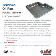 C6 Transmission Oil Pan 2wd (25% Thicker than OE) | Sonnax 36950-01