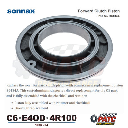 C6 E4OD 4R100 Forward Clutch Piston Assembly | Sonnax 36434A