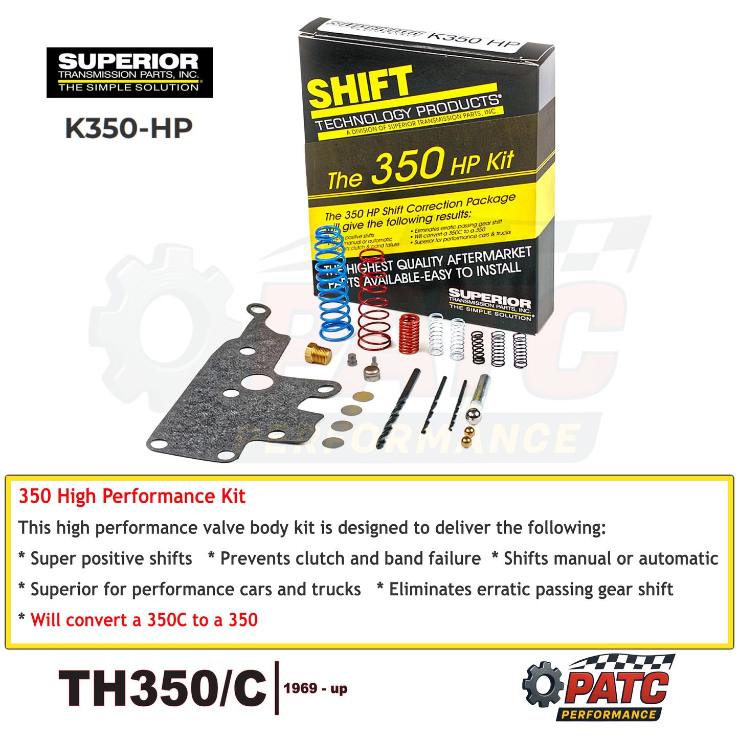 TH350/C High Performance Valve Body Kit | Superior K350-HP