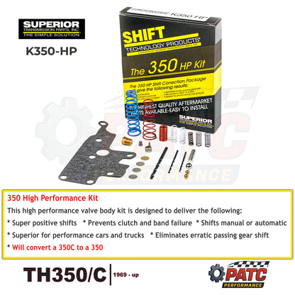 TH350/C High Performance Valve Body Kit | Superior K350-HP