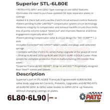 6L80 6L90 Valve Body Repair Kit - Superior STL-6L80E