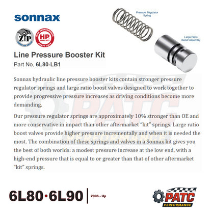 6L80 6L90 Performance HP Line Pressure Booster Valve Kit | Sonnax 6L80-LB1