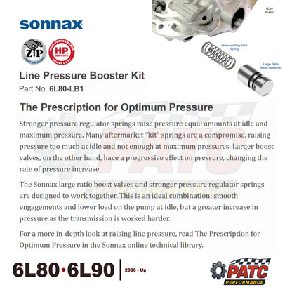 6L80 6L90 Performance HP Line Pressure Booster Valve Kit | Sonnax 6L80-LB1