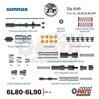 6L80 6L90 Transmission Valve Body Repair Sonnax Zip Kit  (6L45-6L90-ZIP)