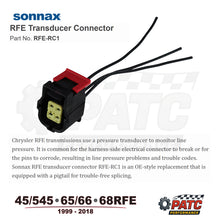 1999-2024 45/545/68RFE - Harness Repair - Transducer Connector Pigtail Kit | Sonnax RFE-RC1