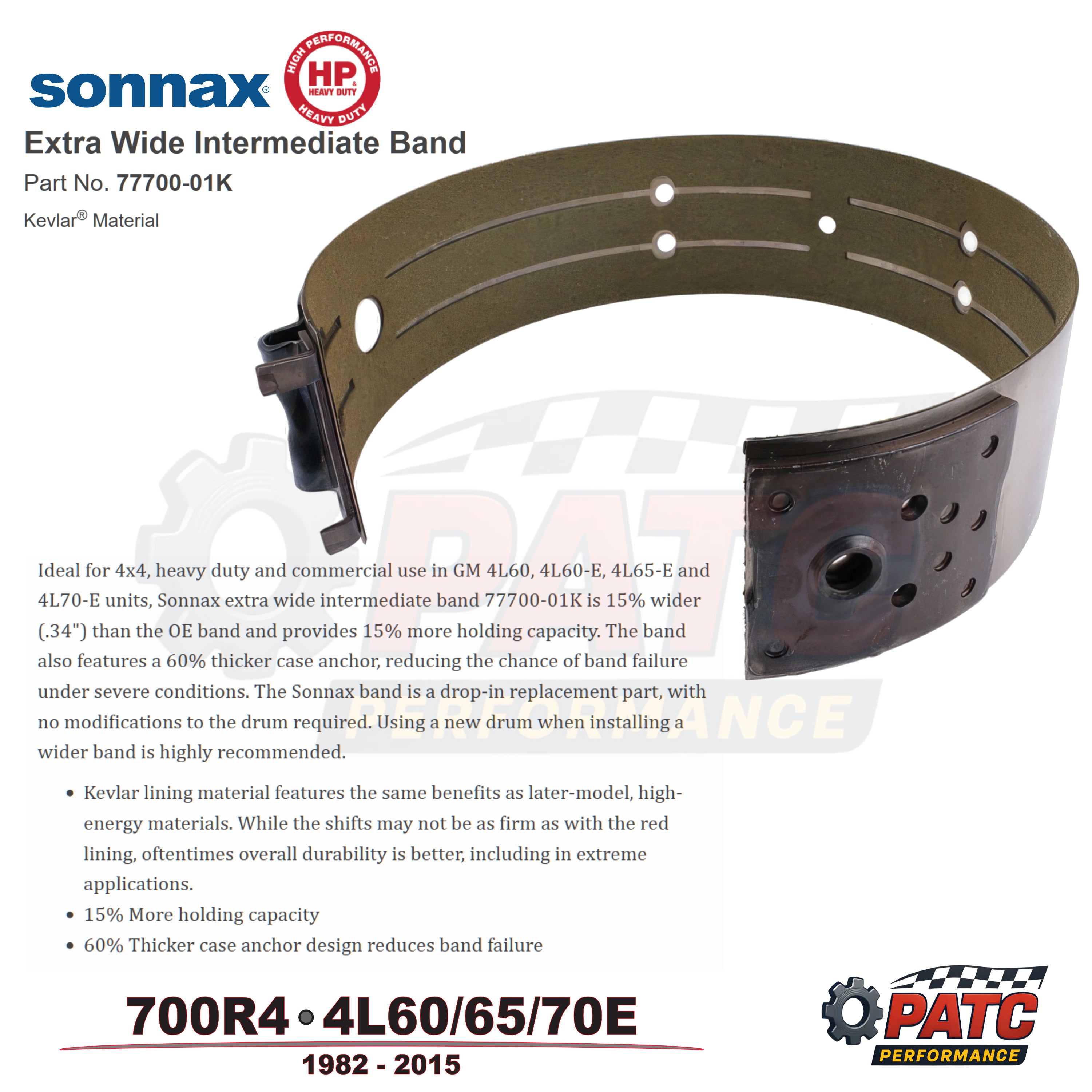 4L60/65/70E Performance WIDE Kevlar® Band Drum Combo | Sonnax