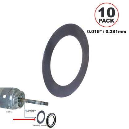 700R4/4L60E End-play Shim (Front) 0.015" 10pk - Sonnax 77409-15