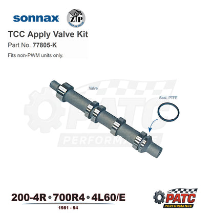200-4R 700R4 4L60E TCC Apply Valve Kit non-PWM | Sonnax 77805-K