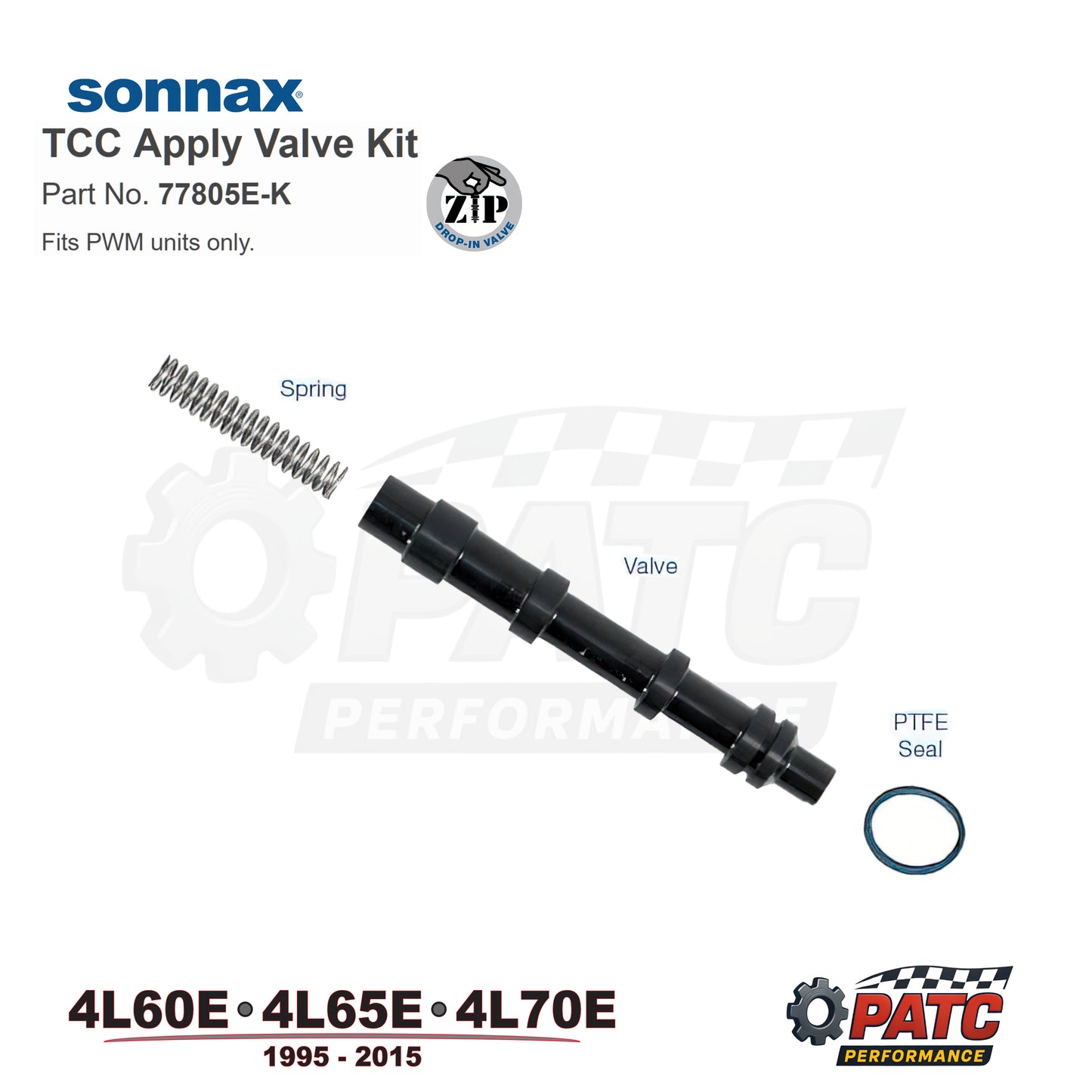 4L60E 4L65/70E TCC Apply Valve Kit PWM-Type | Sonnax 77805E-K