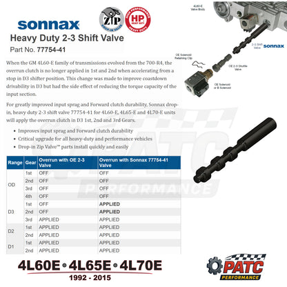 4L60E 4L65/70E 2-3 Shift Valve Heavy Duty | Sonnax 77754-41