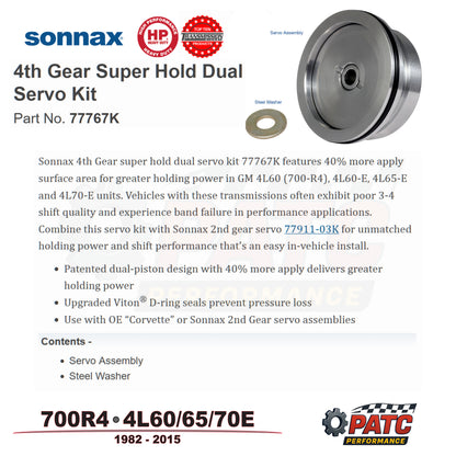 700R4 4L60E Performance Billet Band Servo Kit 4th Gear | Sonnax HP 77767K