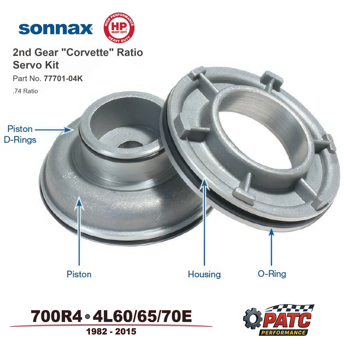 700R4 4L60E Performance Corvette Ratio Band Servo Kit 2nd Gear | Sonnax HP 77701-04K