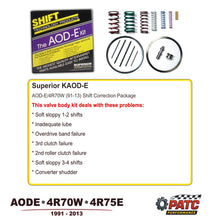 AODE 4R70W Valve Body Repair Shift Correction Kit, Superior KAOD-E