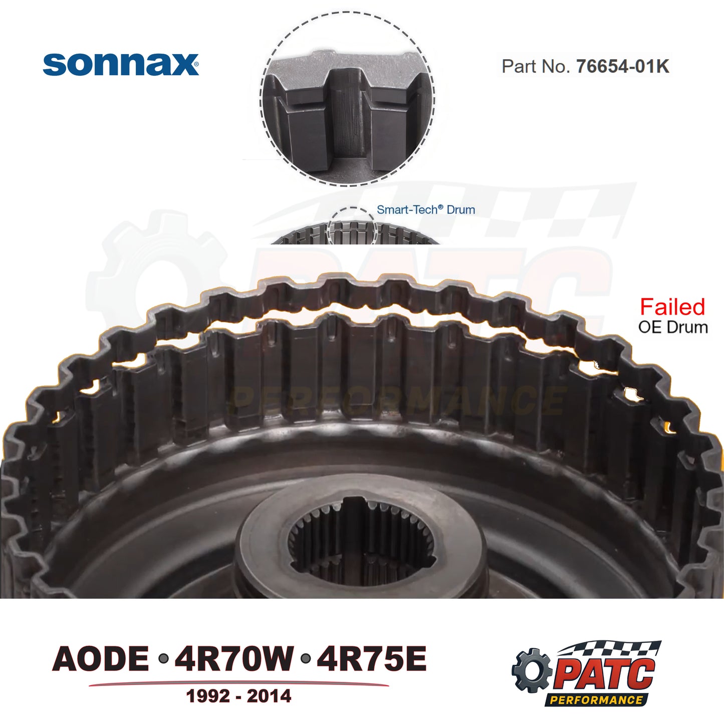 4R70 4R75 AODE Forward Clutch Drum HD SmartTech | Sonnax 76654-01K