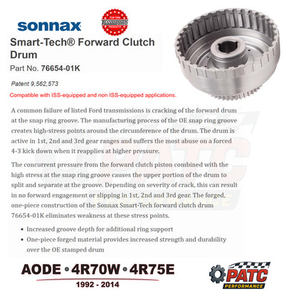 4R70 4R75 AODE Forward Clutch Drum HD SmartTech | Sonnax 76654-01K