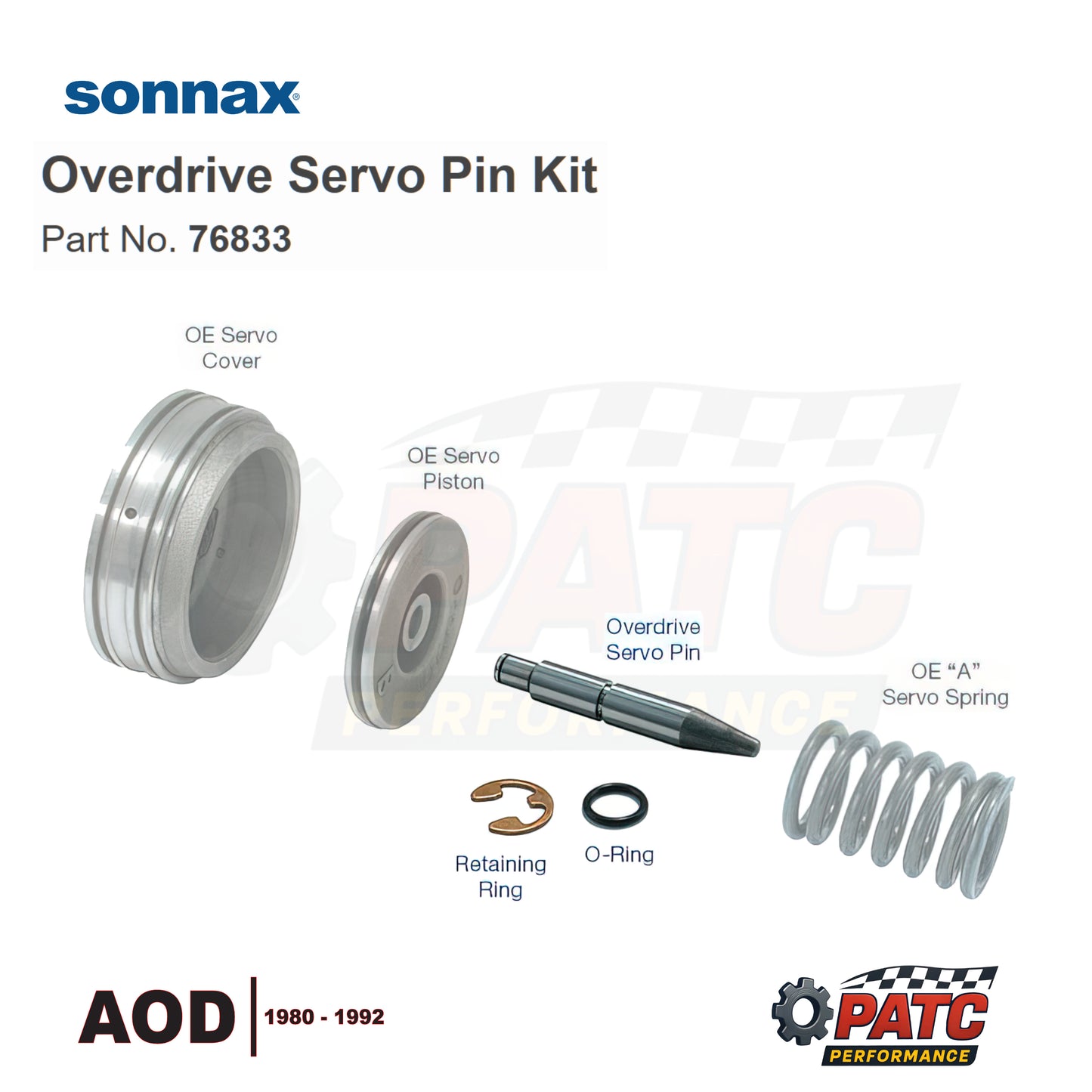 AOD O-ringed Overdrive Servo Piston Pin Kit | Sonnax 76833