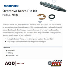 AOD O-ringed Overdrive Servo Piston Pin Kit | Sonnax 76833