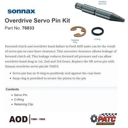 AOD O-ringed Overdrive Servo Piston Pin Kit | Sonnax 76833
