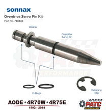 AODE 4R70W 4R75 O-ringed Overdrive Servo Piston Pin Kit | Sonnax 76833E