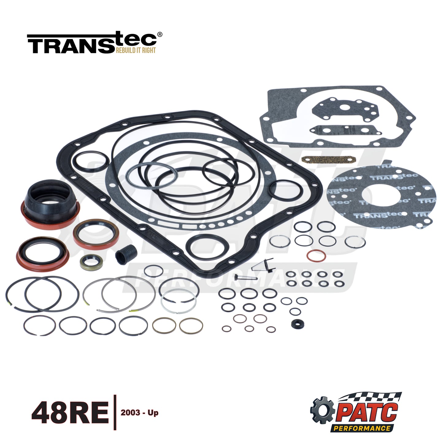 48RE Ram Transmission Rebuild Overhaul Kit, Gaskets Rings and Seals by TransTec