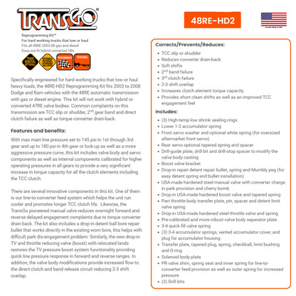48RE REPROGRAMMING KIT® 2003-08 Gas and Diesel (48RE-HD2)