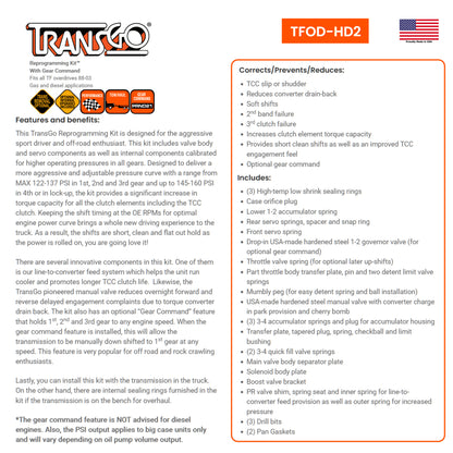 A518 46RE 47RE Manual Shift REPROGRAMMING KIT® 1989-03 Gas and Diesel (TFOD-3)