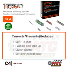 C4 SHIFT KIT® Valve Body Repair Kit 1964-E65 | TransGo SK-4