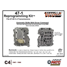 C4 Performance Valve Body Reprogramming Kit™ 1967-69 | TransGo 47-1