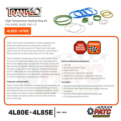 4L80E 4L85E High Temperature Sealing Ring Kit - TransGo 4L80E-HTRK