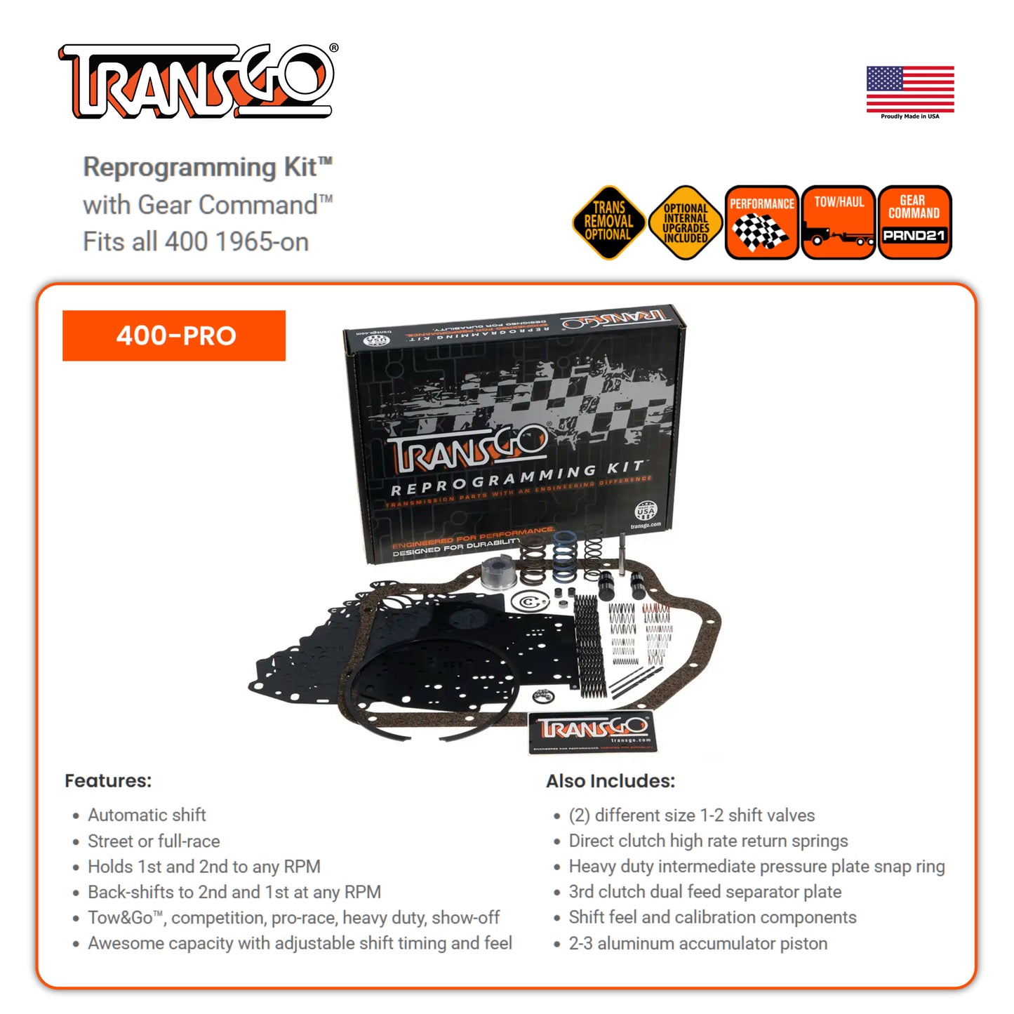 TH400 TransGo Reprogramming Kit™ with Gear Command™ (400-PRO)