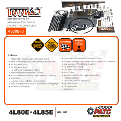 4L80E 4L85E Fully-Manual Performance Reprogramming Kit™ - TransGo 4L80E-HD3