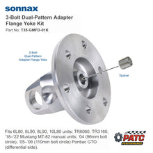3-Bolt Dual-Pattern Adapter Flange Yoke Kit - Fits 6L80/90,  8L90, 10L80, TR6060, TR3160
