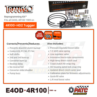 E4OD - 4R100 Performance Valve Body Reprogramming Tugger Kit™ | TransGo 4R100-HD2 Tugger