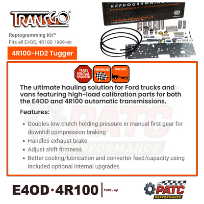 E4OD - 4R100 Performance Valve Body Reprogramming Tugger Kit™ | TransGo 4R100-HD2 Tugger