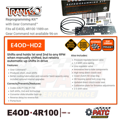 E4OD - 4R100 Performance Valve Body Reprogramming Kit™ | TransGo E4OD-HD2
