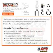 Ford Cooler Flow Bypass Delete Kit - TransGo FOMO-COOL
