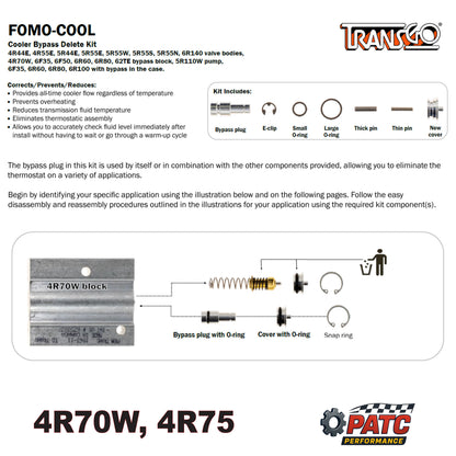 Ford Cooler Flow Bypass Delete Kit - TransGo FOMO-COOL