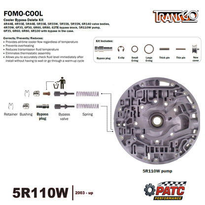 Ford Cooler Flow Bypass Delete Kit - TransGo FOMO-COOL