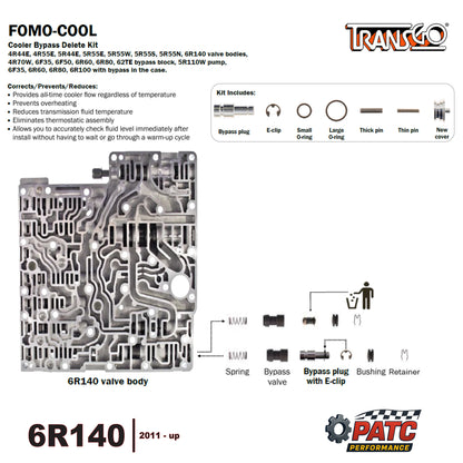 Ford Cooler Flow Bypass Delete Kit - TransGo FOMO-COOL