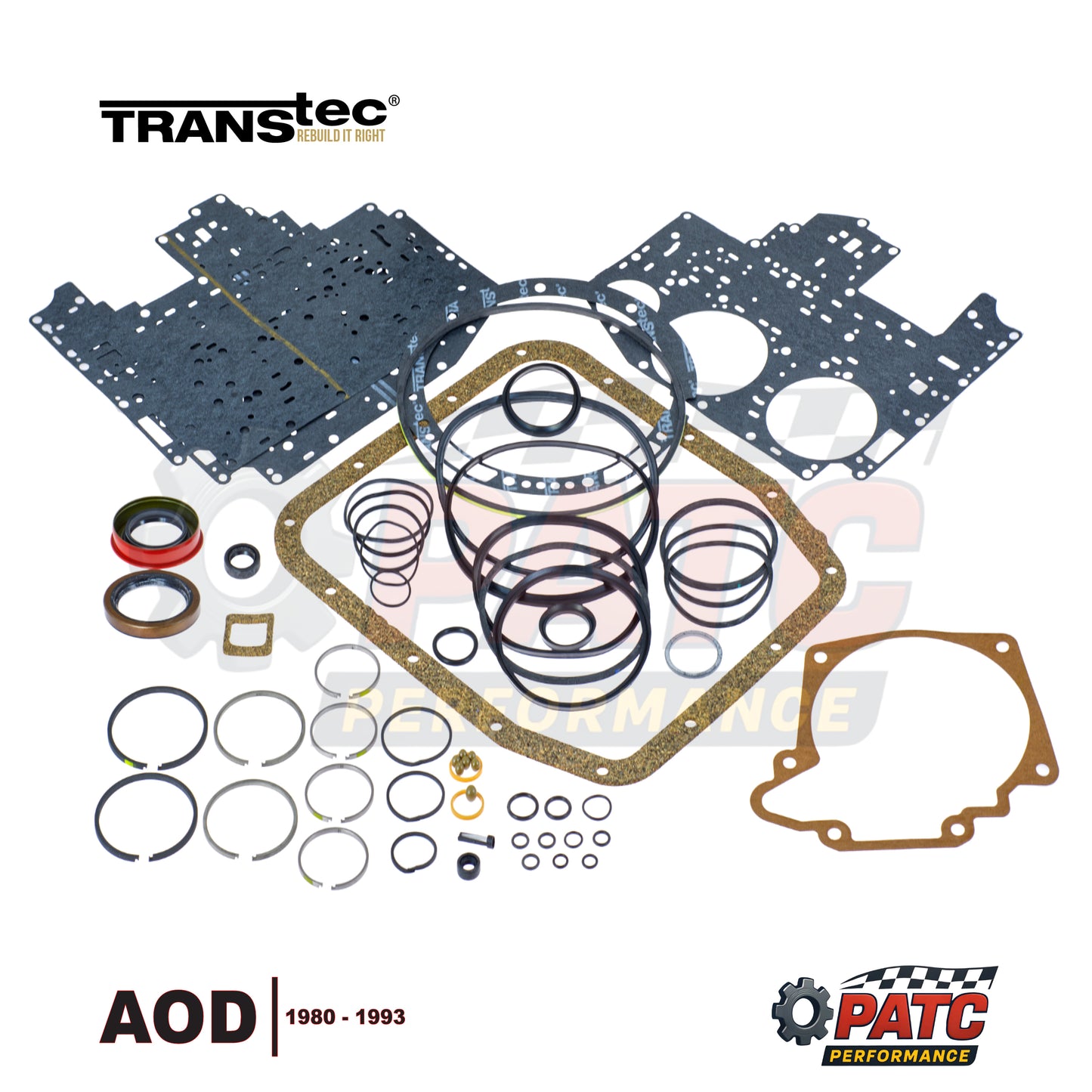 1980-1993 AOD Transmission Rebuild - Overhaul Kit with Gaskets, Seals by TransTec