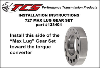 727 Max Lug Gear Set Install