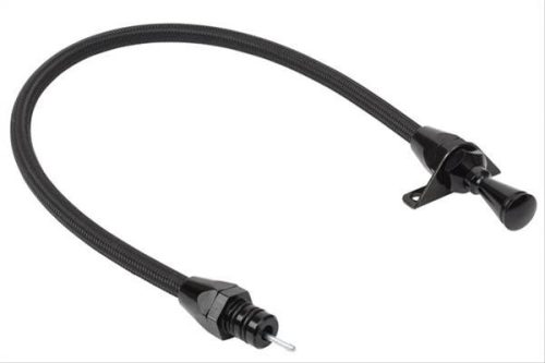 LOKAR #XTD-3AODFM36 Dipstick, AOD Braided Stainless Steel, Black, Firewall Mount, AOD