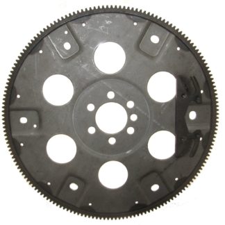 G142 LARGE FLEXPLATE WITH WEIGHT. Chevy 350 motor, 14 1/8 inch diameter, 168 tooth, dual bolt pattern with weight.