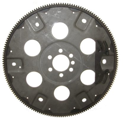 G142 LARGE FLEXPLATE WITH WEIGHT. Chevy 350 motor, 14 1/8 inch diameter, 168 tooth, dual bolt pattern with weight.